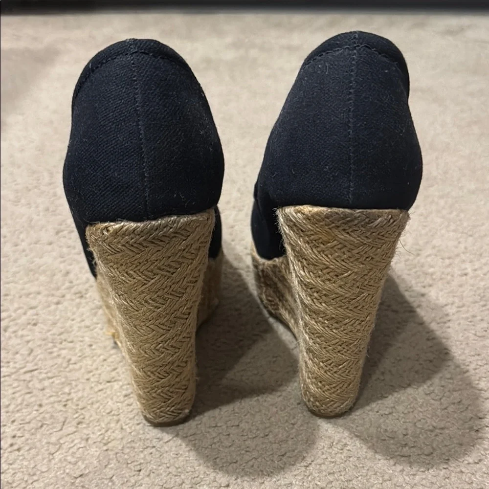 Madden Girl Black and Tan Wedge Pumps with High Heel